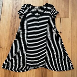 Entro Black and White T-Shirt Dress, Size Small
